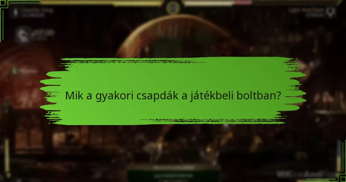 Mik a gyakori csapdák a játékbeli boltban?